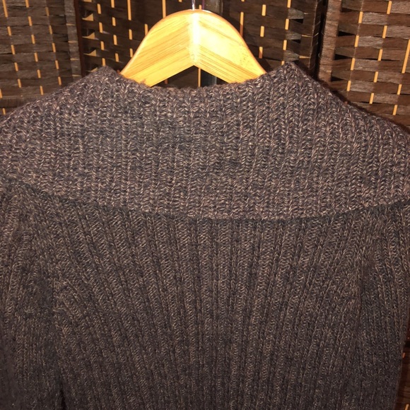 Long knit 2-button brown marble cardigan size medium - Picture 8 of 14